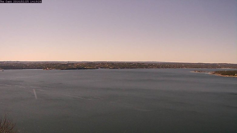 Lake Travis webcam, February 25, 2016 1:25 PM CT