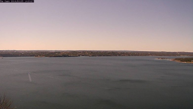 Lake Travis webcam, February 25, 2016 1:30 PM CT