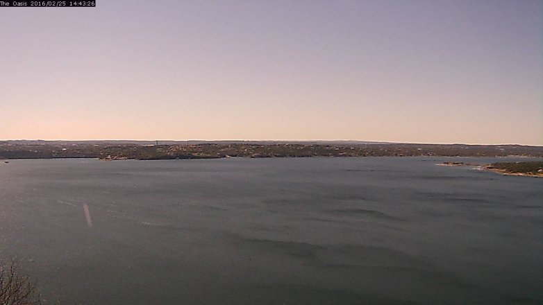 Lake Travis webcam, February 25, 2016 1:50 PM CT
