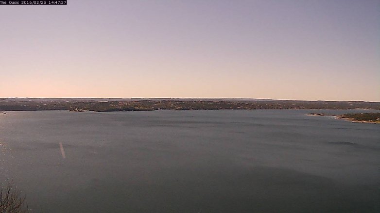 Lake Travis webcam, February 25, 2016 1:55 PM CT