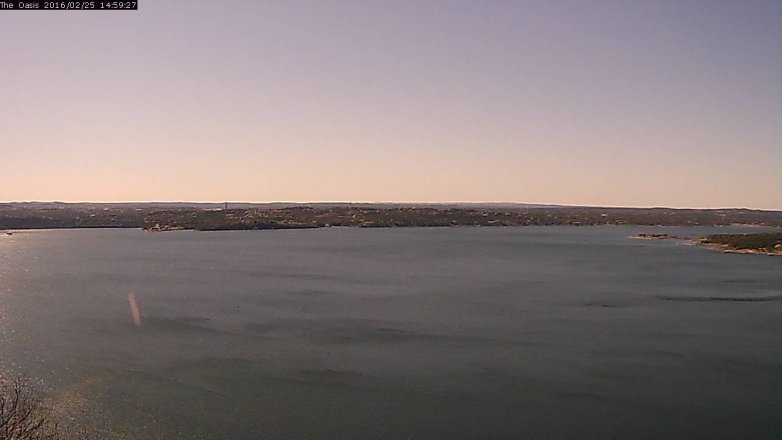 Lake Travis webcam, February 25, 2016 2:05 PM CT