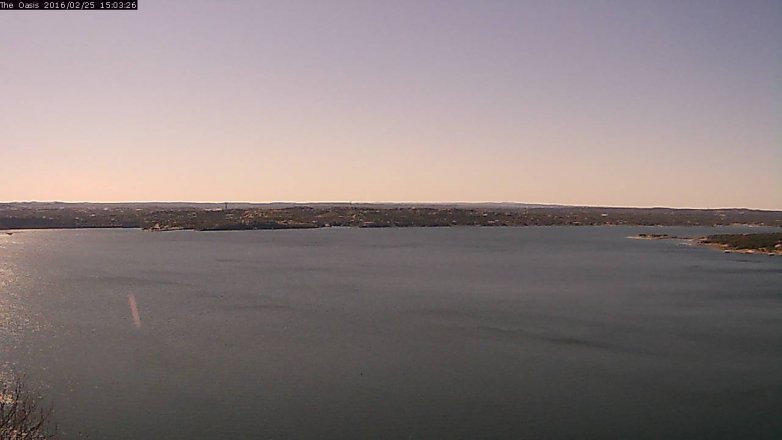 Lake Travis webcam, February 25, 2016 2:10 PM CT