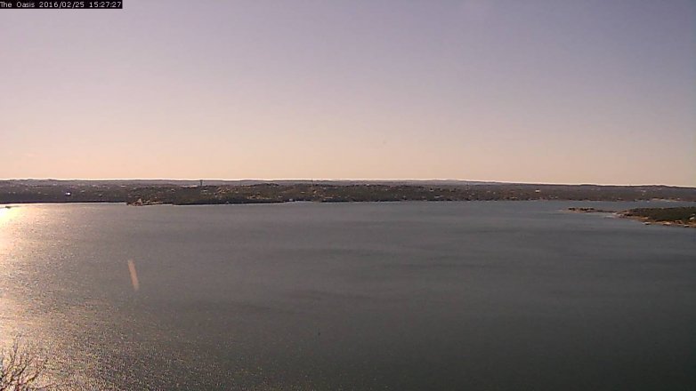 Lake Travis webcam, February 25, 2016 2:35 PM CT