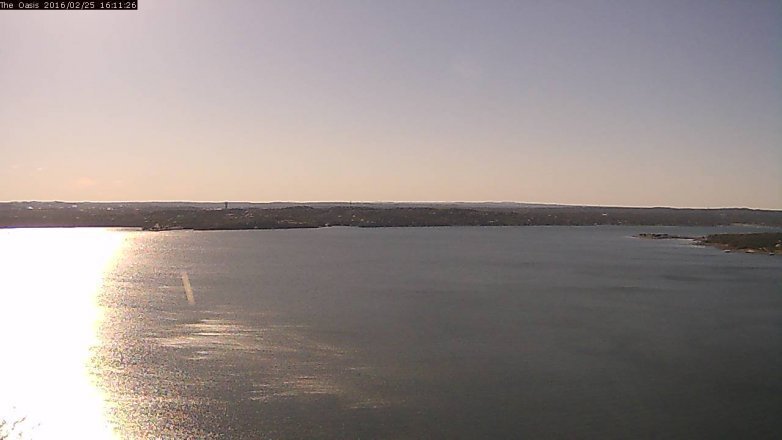 Lake Travis webcam, February 25, 2016 3:20 PM CT