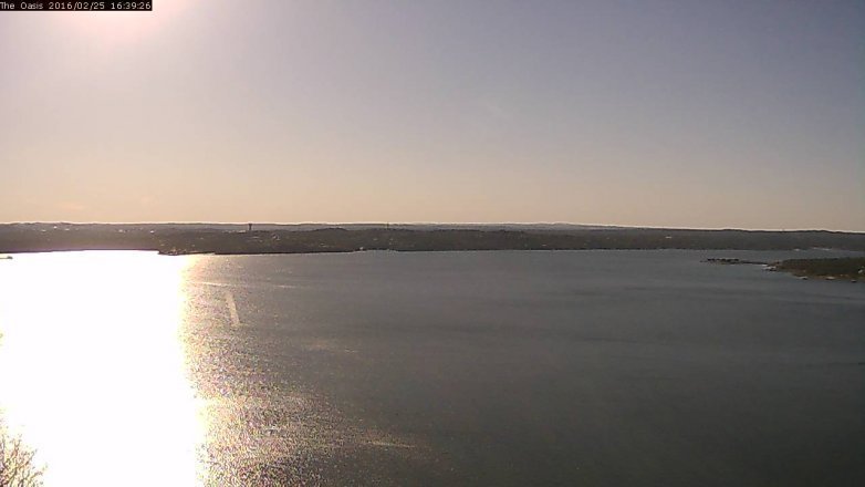 Lake Travis webcam, February 25, 2016 3:45 PM CT