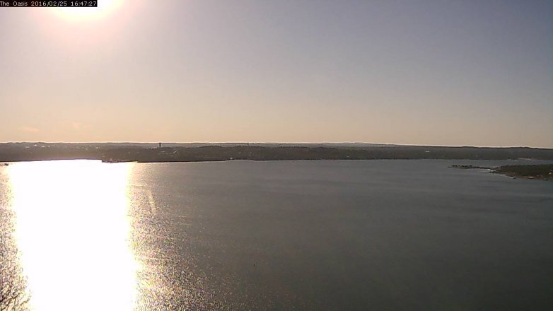 Lake Travis webcam, February 25, 2016 3:55 PM CT