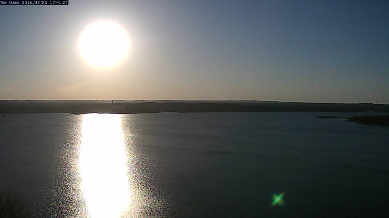 Lake Travis webcam, February 25, 2016 4:45 PM CT