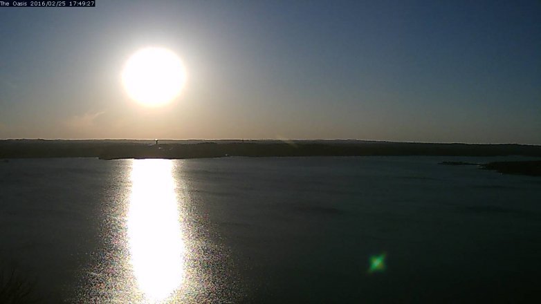 Lake Travis webcam, February 25, 2016 4:55 PM CT