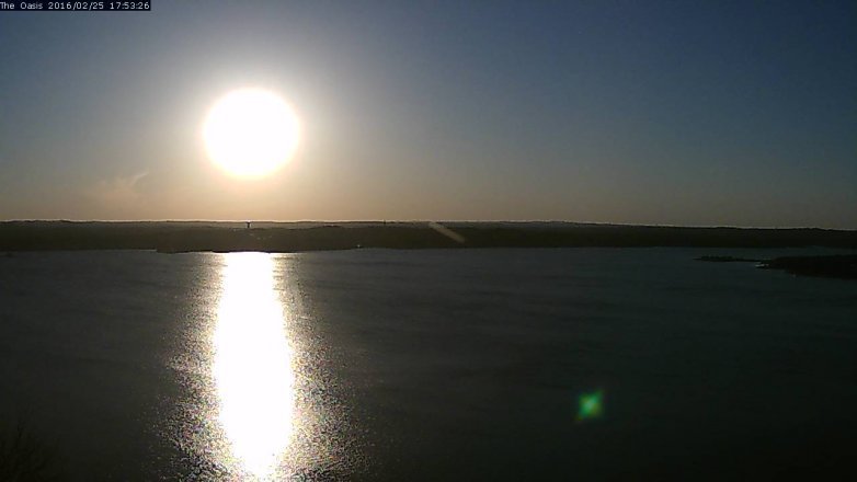 Lake Travis webcam, February 25, 2016 5:00 PM CT