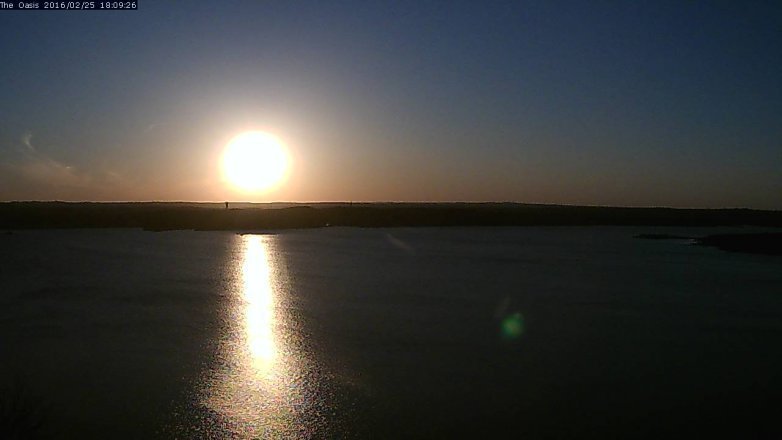 Lake Travis webcam, February 25, 2016 5:15 PM CT