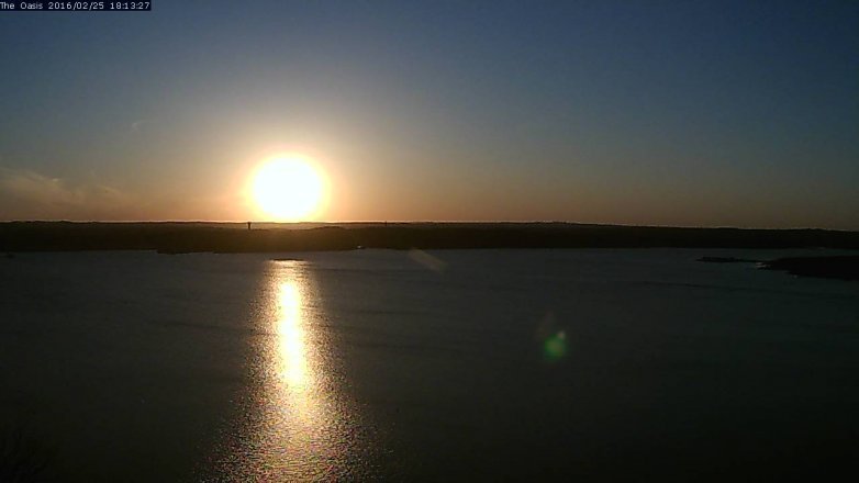 Lake Travis webcam, February 25, 2016 5:20 PM CT