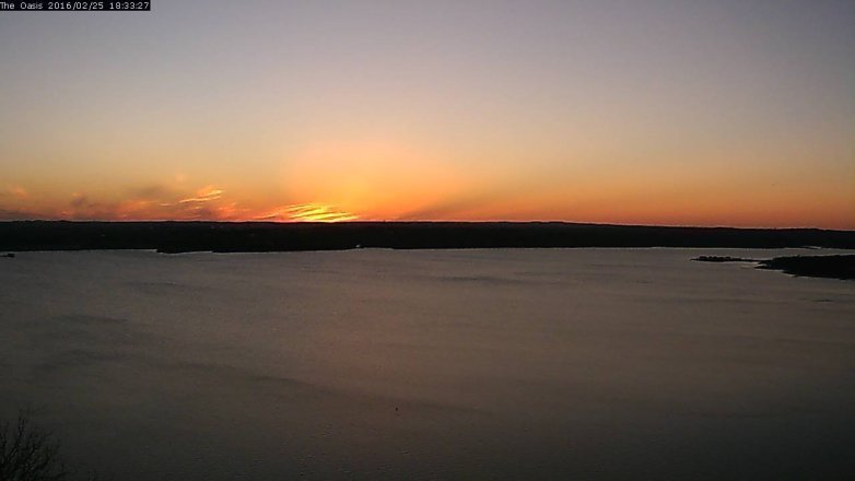 Lake Travis webcam, February 25, 2016 5:40 PM CT