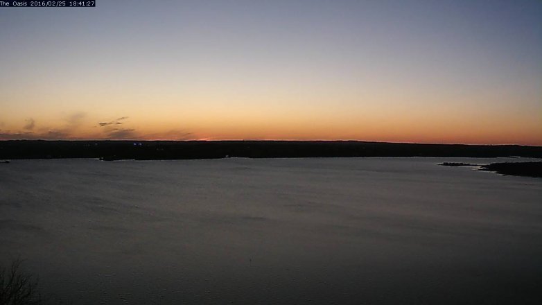 Lake Travis webcam, February 25, 2016 5:50 PM CT