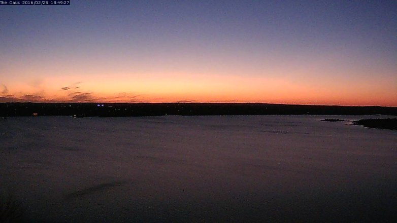 Lake Travis webcam, February 25, 2016 5:55 PM CT