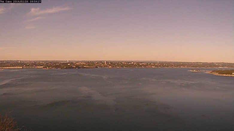 Lake Travis webcam, February 26, 2016 9:05 AM CT