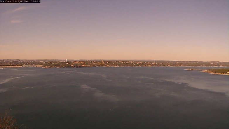 Lake Travis webcam, February 26, 2016 9:10 AM CT