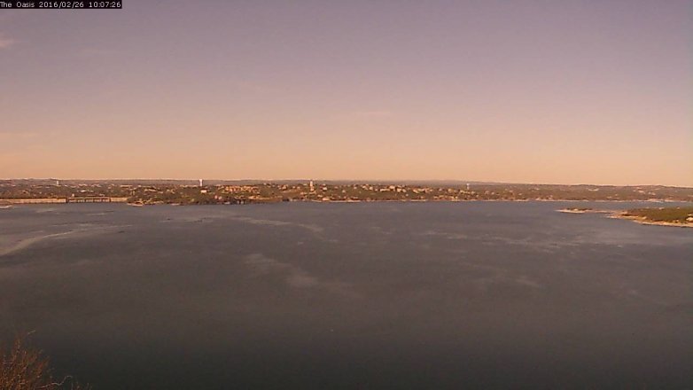 Lake Travis webcam, February 26, 2016 9:15 AM CT