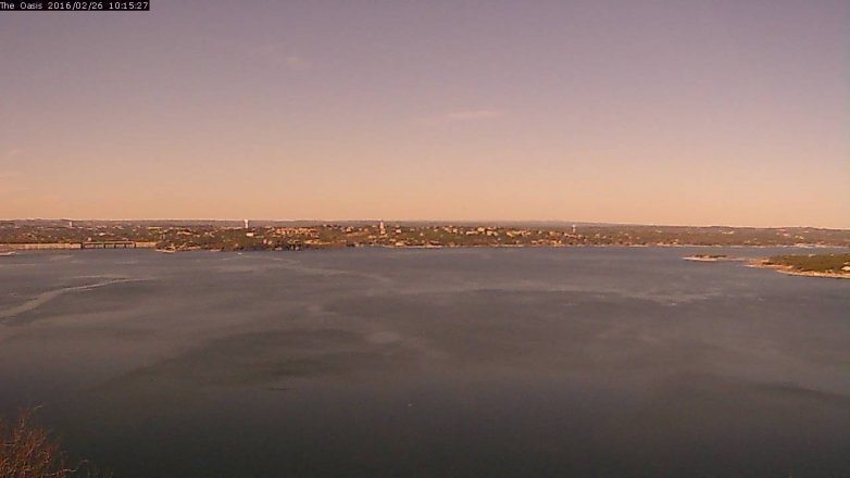 Lake Travis webcam, February 26, 2016 9:20 AM CT