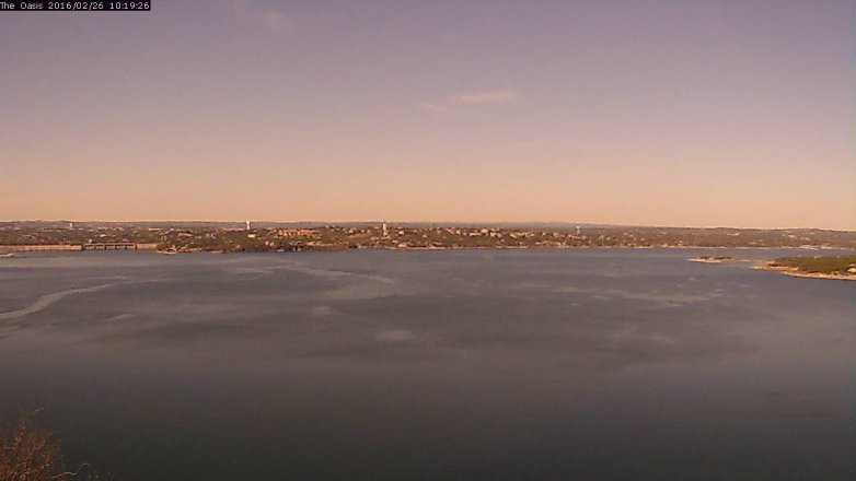 Lake Travis webcam, February 26, 2016 9:25 AM CT