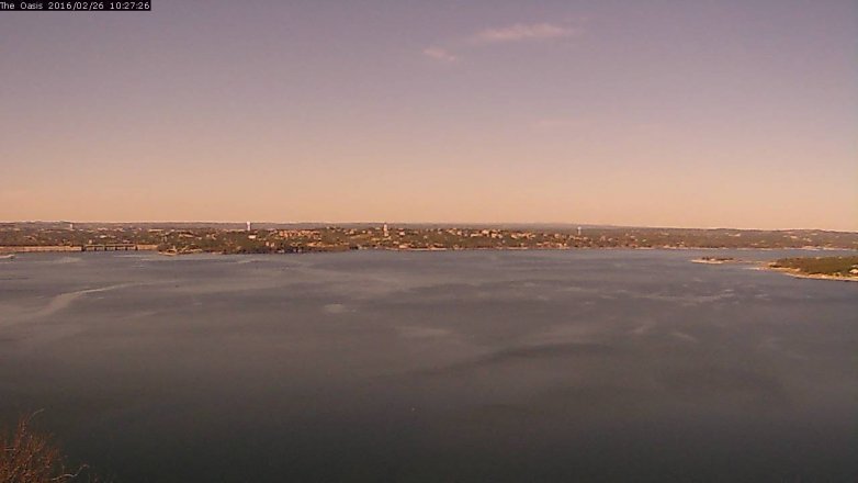 Lake Travis webcam, February 26, 2016 9:35 AM CT