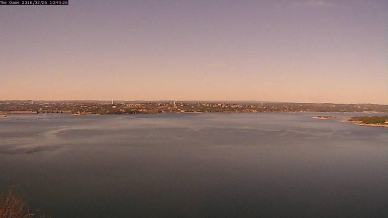 Lake Travis webcam, February 26, 2016 9:50 AM CT