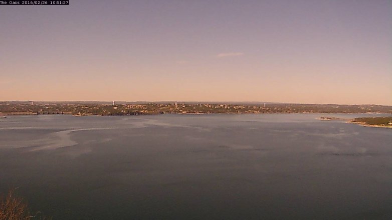 Lake Travis webcam, February 26, 2016 10:00 AM CT