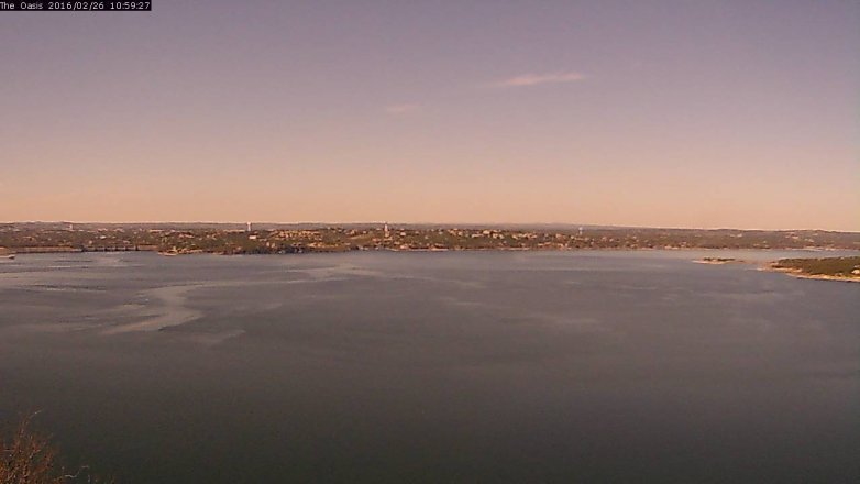 Lake Travis webcam, February 26, 2016 10:05 AM CT