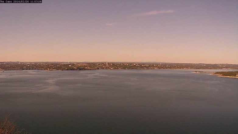 Lake Travis webcam, February 26, 2016 10:10 AM CT