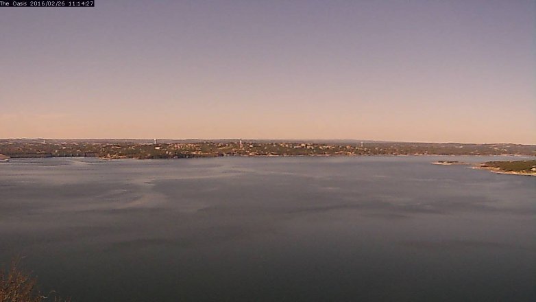 Lake Travis webcam, February 26, 2016 10:20 AM CT