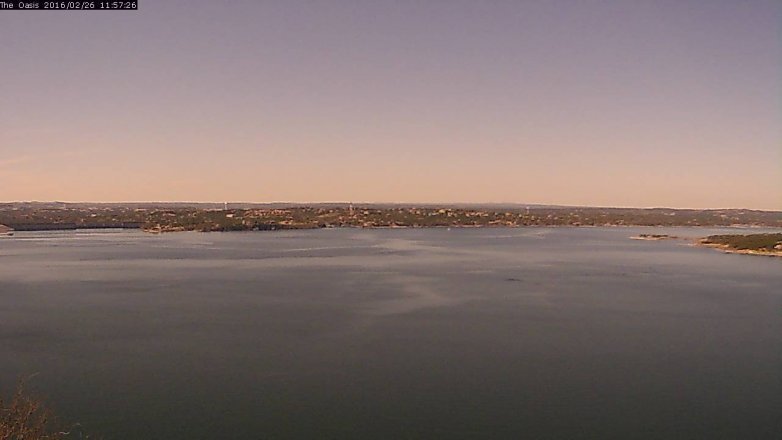 Lake Travis webcam, February 26, 2016 11:05 AM CT