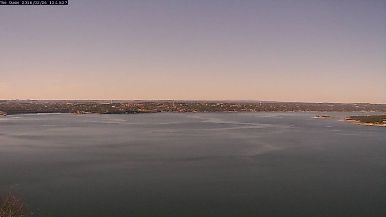 Lake Travis webcam, February 26, 2016 11:20 AM CT