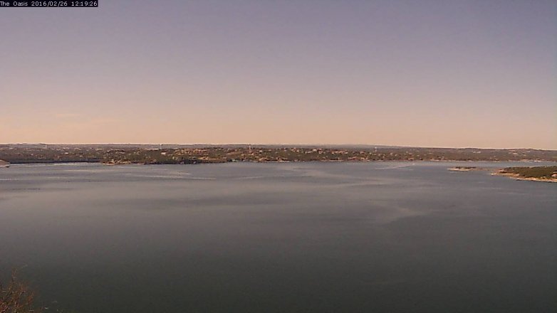 Lake Travis webcam, February 26, 2016 11:25 AM CT