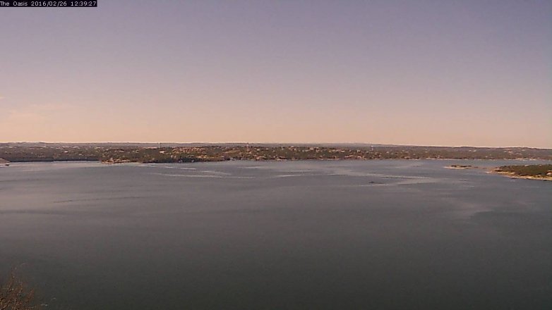 Lake Travis webcam, February 26, 2016 11:45 AM CT