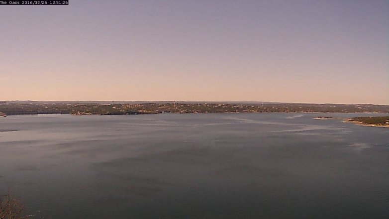 Lake Travis webcam, February 26, 2016 11:55 AM CT