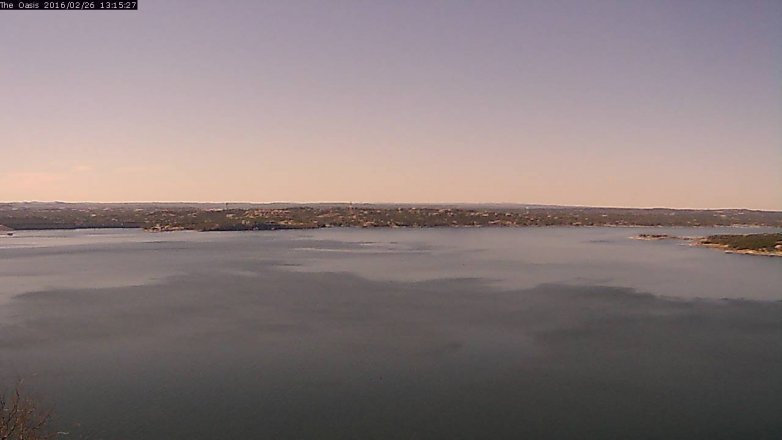 Lake Travis webcam, February 26, 2016 12:20 PM CT