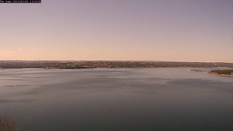 Lake Travis webcam, February 26, 2016 12:25 PM CT