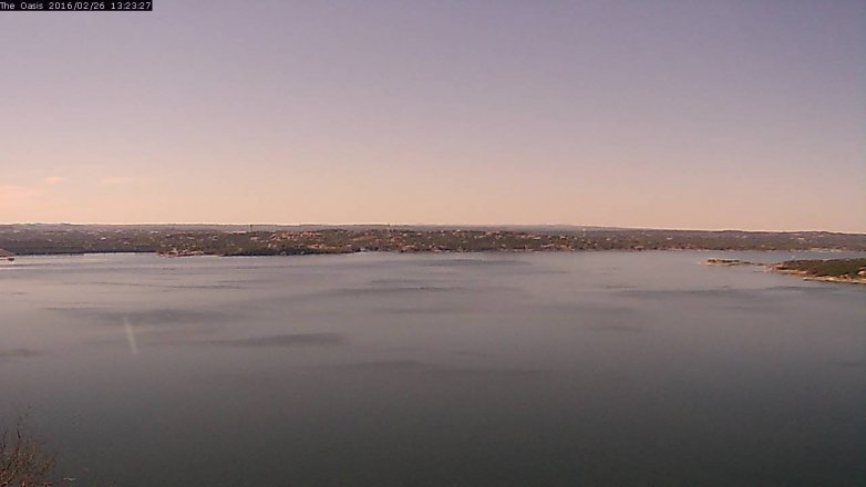 Lake Travis webcam, February 26, 2016 12:30 PM CT