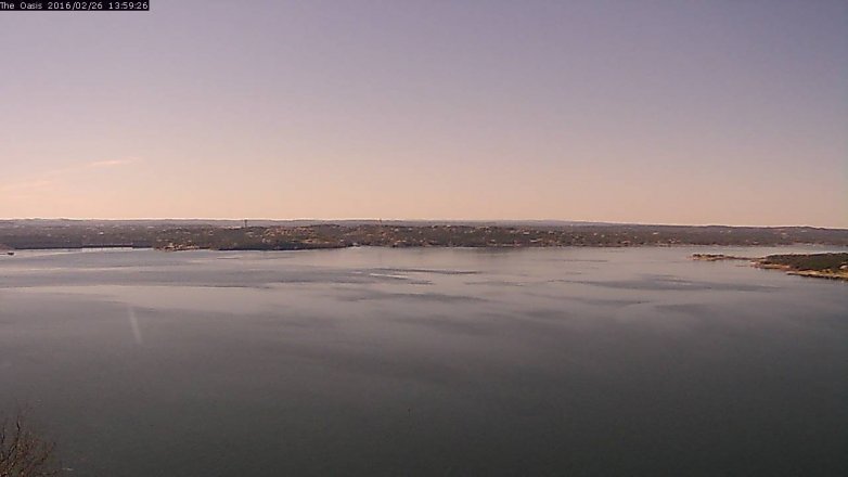 Lake Travis webcam, February 26, 2016 1:05 PM CT