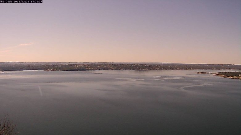 Lake Travis webcam, February 26, 2016 1:10 PM CT