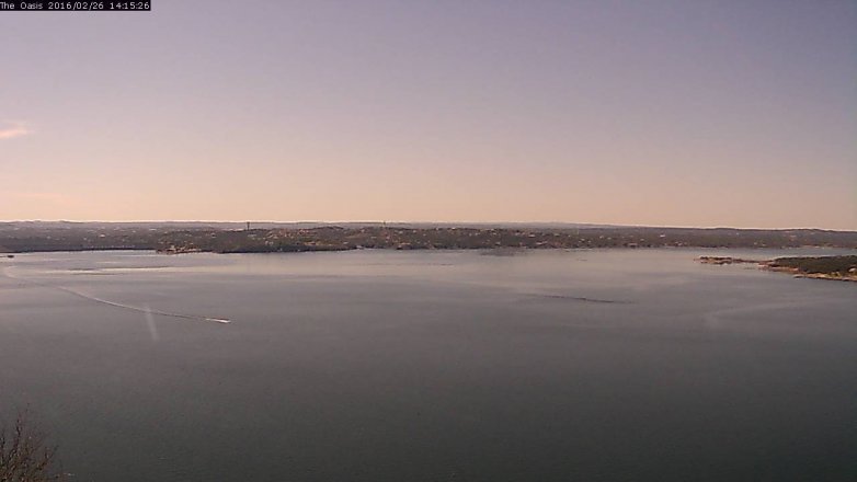 Lake Travis webcam, February 26, 2016 1:20 PM CT