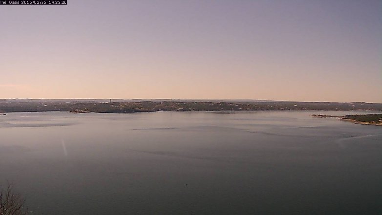 Lake Travis webcam, February 26, 2016 1:30 PM CT