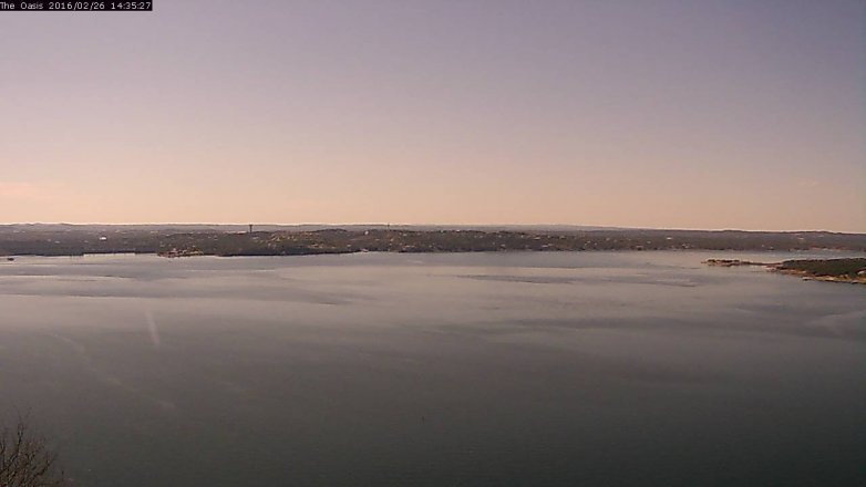 Lake Travis webcam, February 26, 2016 1:40 PM CT
