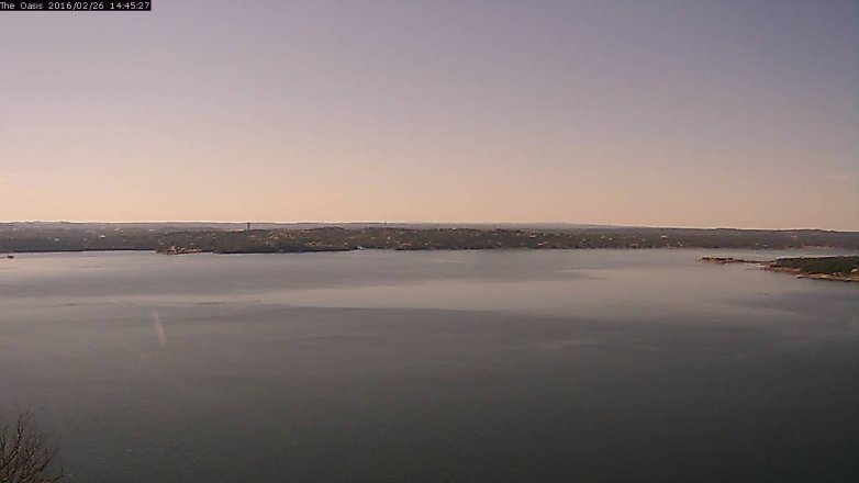 Lake Travis webcam, February 26, 2016 1:50 PM CT