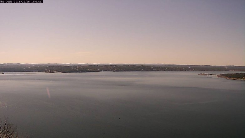 Lake Travis webcam, February 26, 2016 2:10 PM CT