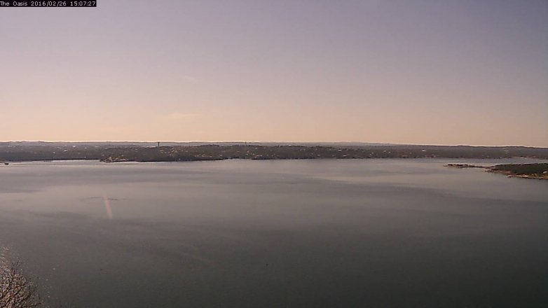 Lake Travis webcam, February 26, 2016 2:15 PM CT