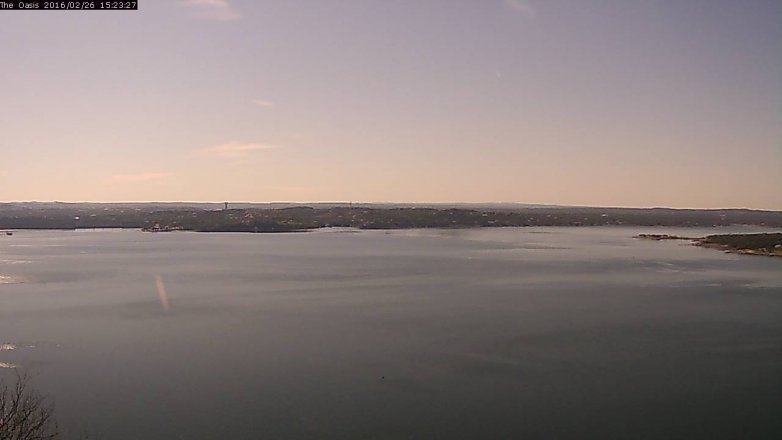 Lake Travis webcam, February 26, 2016 2:30 PM CT