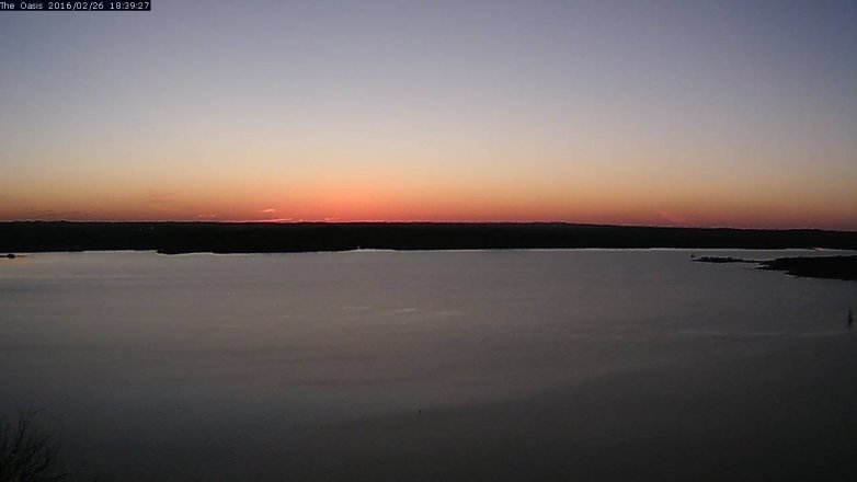 Lake Travis webcam, February 26, 2016 5:45 PM CT