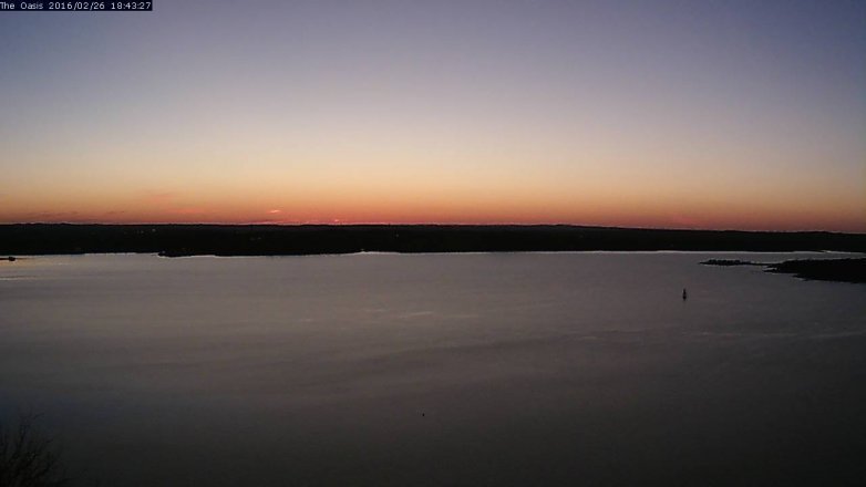 Lake Travis webcam, February 26, 2016 5:50 PM CT