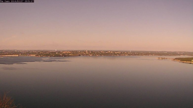 Lake Travis webcam, February 27, 2016 9:00 AM CT