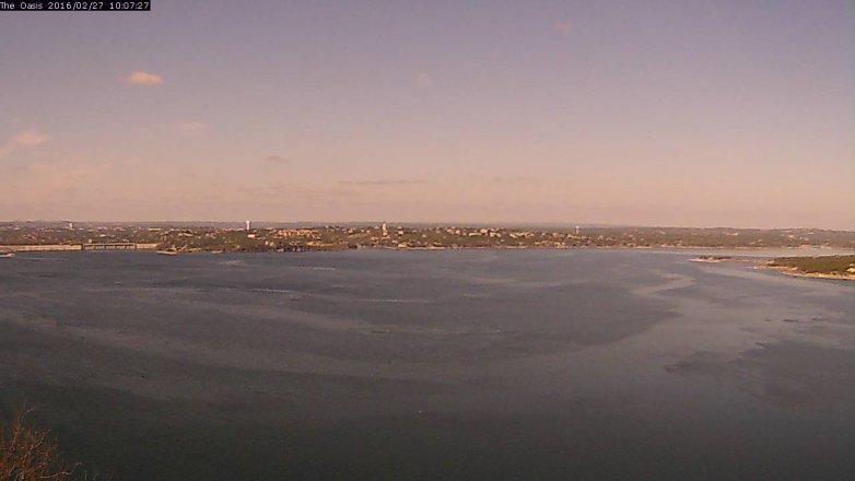 Lake Travis webcam, February 27, 2016 9:15 AM CT